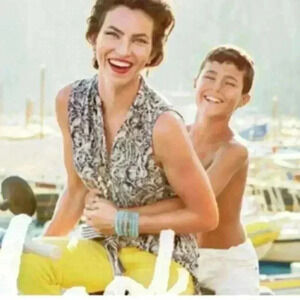 CAbi Black and White Sleeveless Blouse